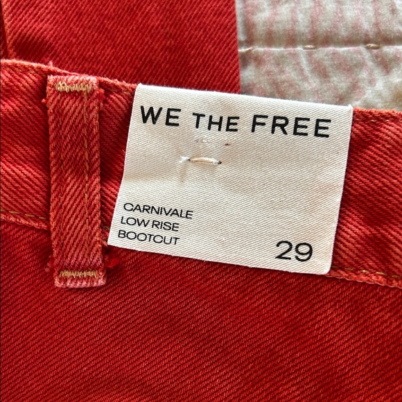 We The Free High Rise Red Jeans - Picture 5 of 6